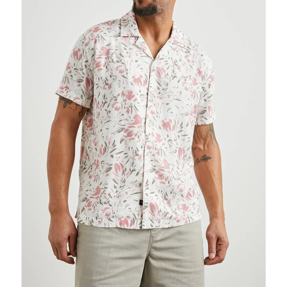 Rails Dresden shirt Brush Floral Y2K t-shirts linen White Large A005700